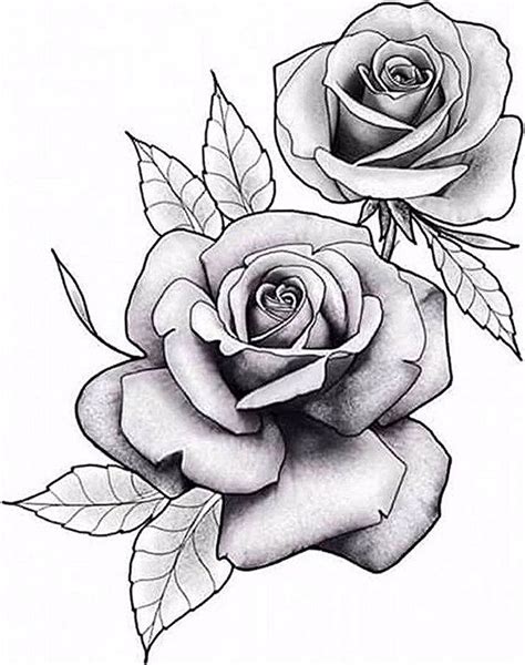 realistic rose tattoo stencil|free rose tattoo designs printable.